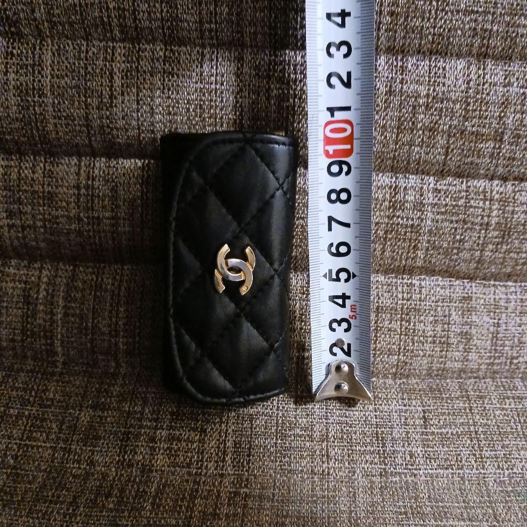 マーフィーCHANEL ブラックレザー キーケース