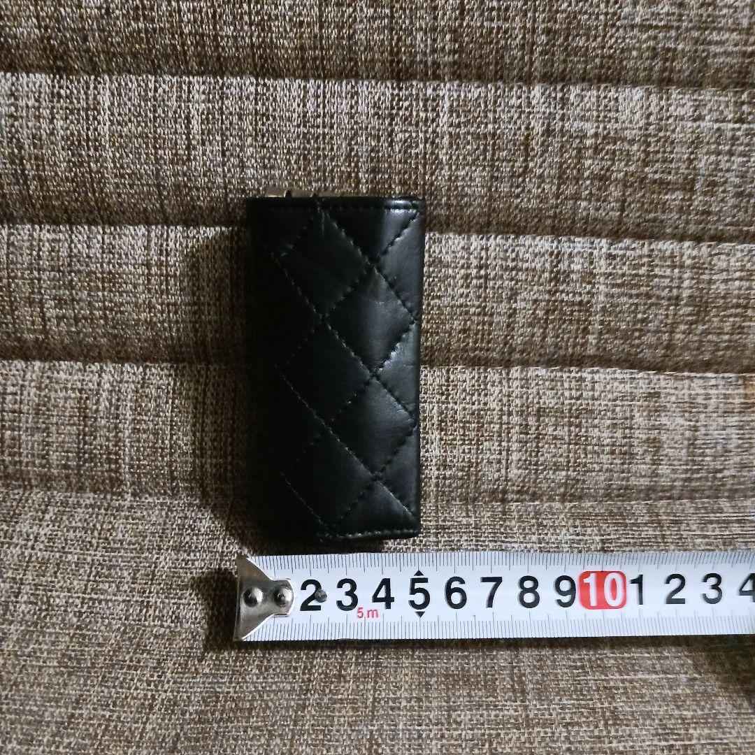 マーフィーCHANEL ブラックレザー キーケース