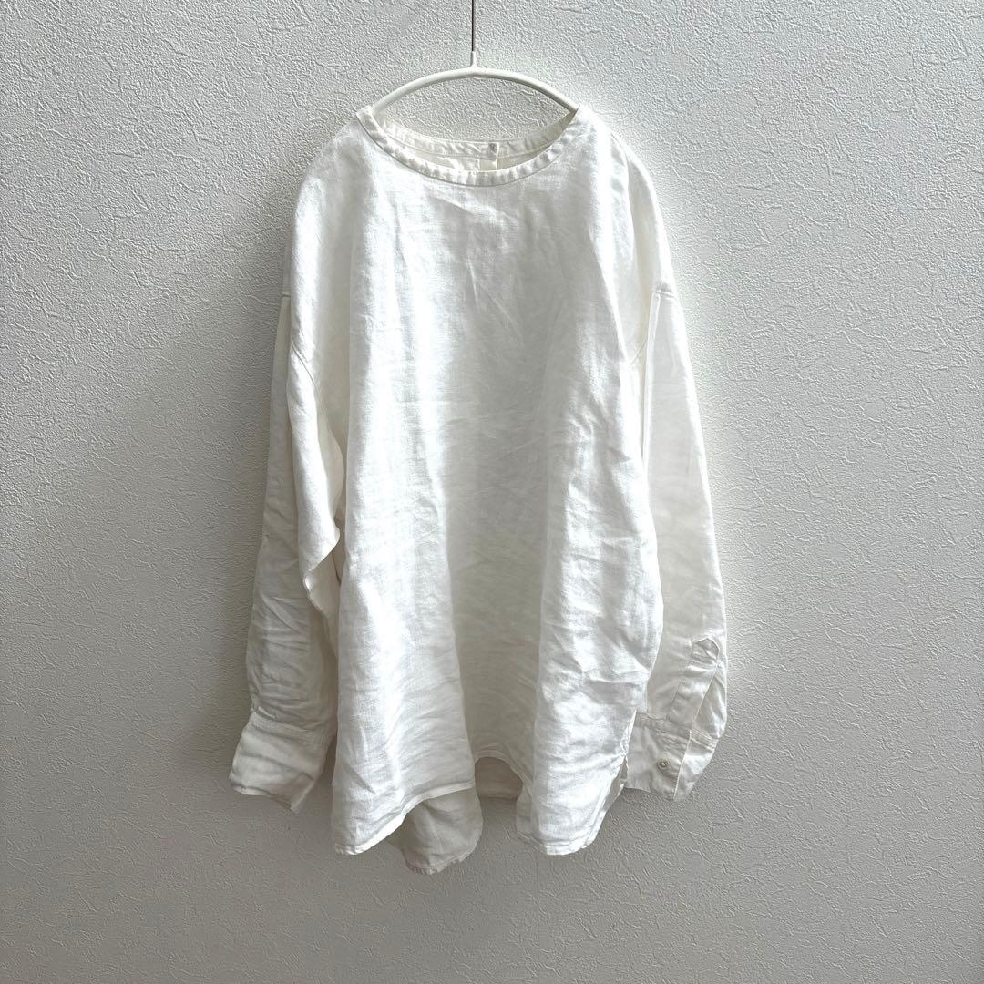 ☆kagure かぐれ☆プルオーバー　ブラウス シャツ　リネン　白　フリーサイズ