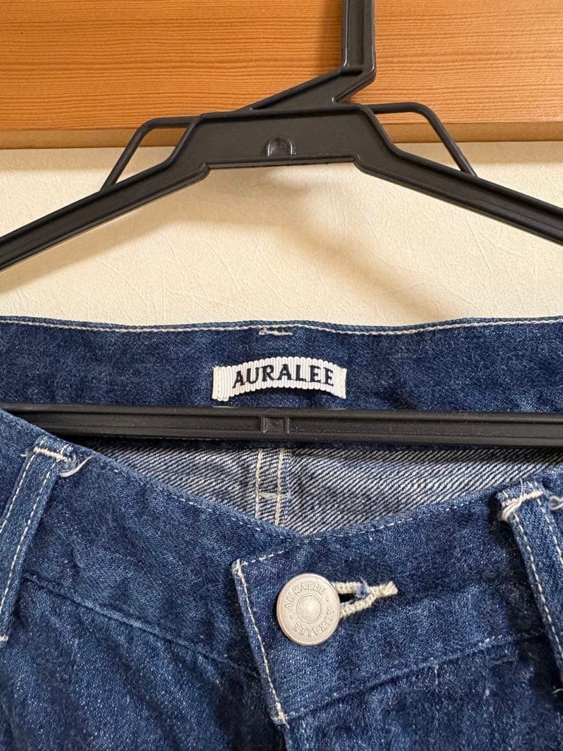 パンツ AURALEE SELVEDGE LIGHT DENIM WIDE PANTS