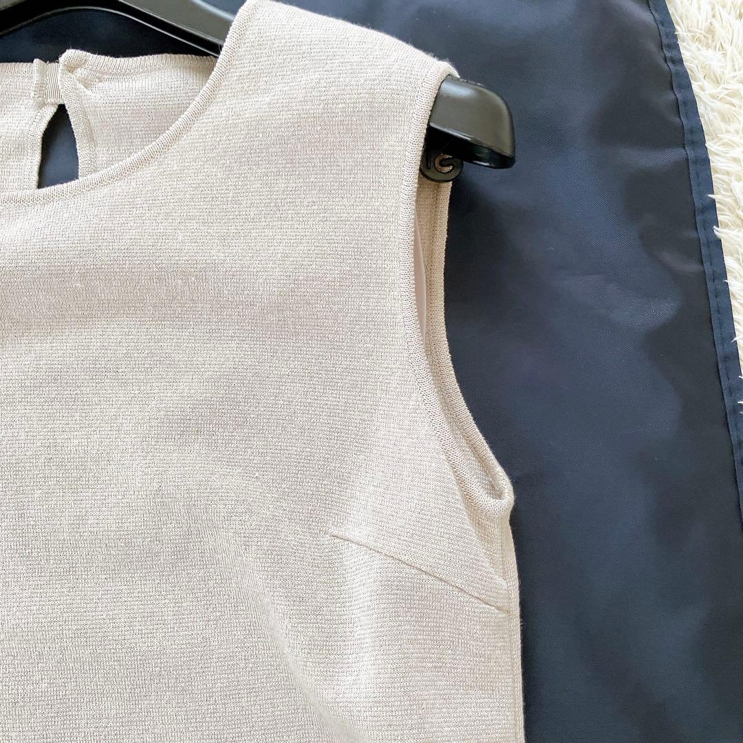 専用✨フォクシー レイヤードワンピース リネンキャンドル ベージュニット 38