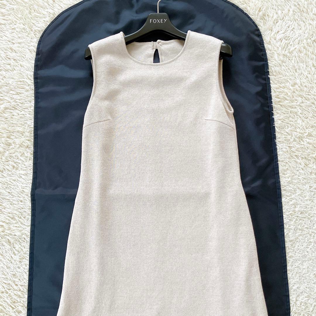 専用✨フォクシー レイヤードワンピース リネンキャンドル ベージュニット 38