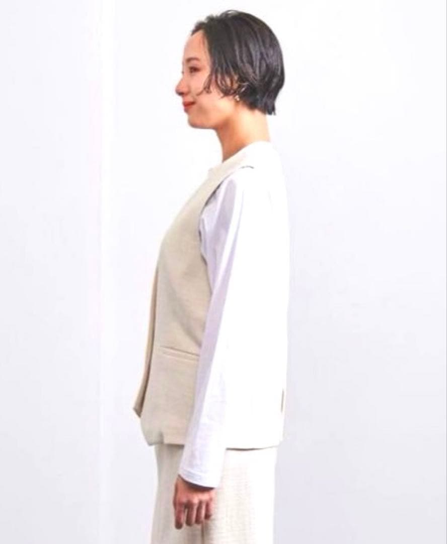 【美品/UNITED ARROWS】c/p vネック ボタンベストw