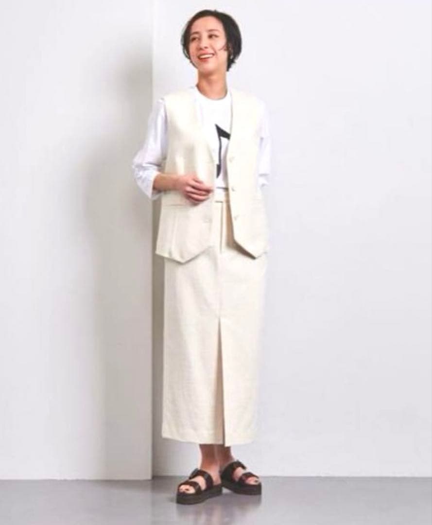 【美品/UNITED ARROWS】c/p vネック ボタンベストw