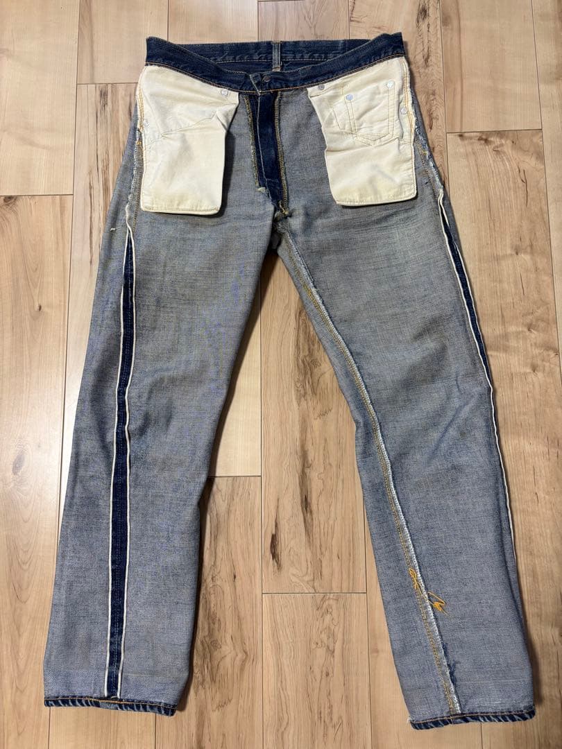 60s LEVI'Sリーバイス502 BIGE 最初期ノーリペアW31.5L28
