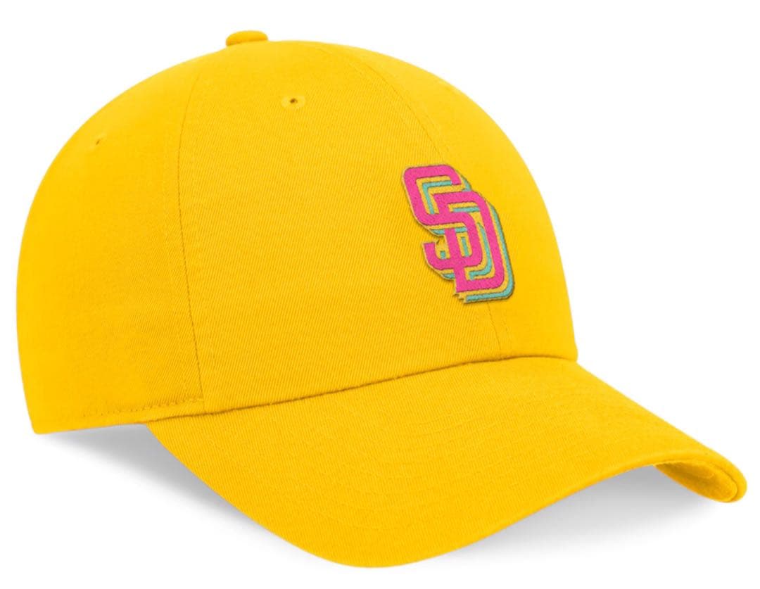 サンディエゴパドレス Nike SDロゴ刺繍キャップ M/L イエロー