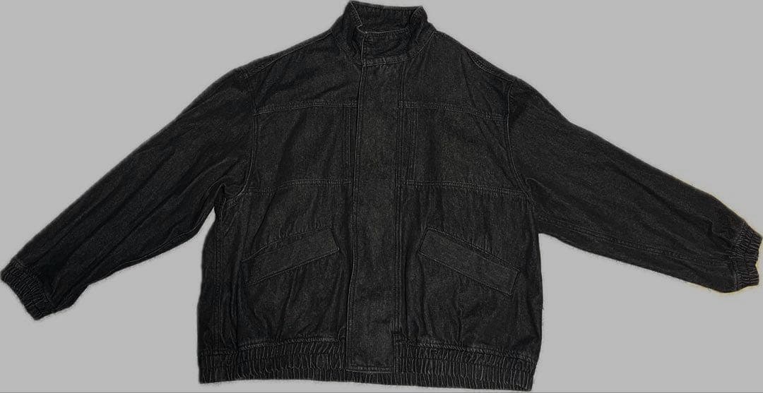 ADAM ET ROPE' ドライタッチ デニム スタンドカラー ブルゾン M