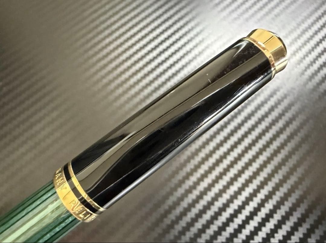 美品 ペリカン スーベレーン M300 緑縞 F 細字 万年筆