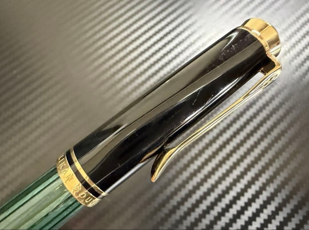 美品 ペリカン スーベレーン M300 緑縞 F 細字 万年筆
