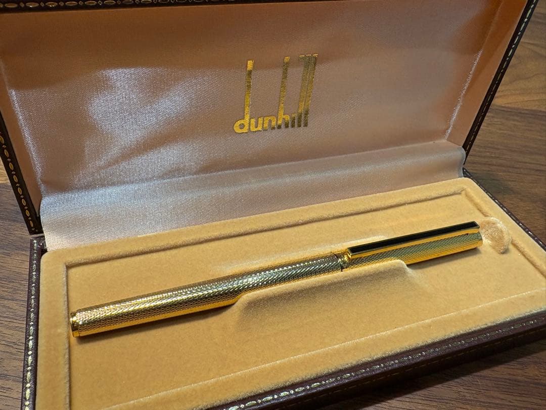 【美品】dunhill ダンヒル ゴールド 万年筆 インク付き