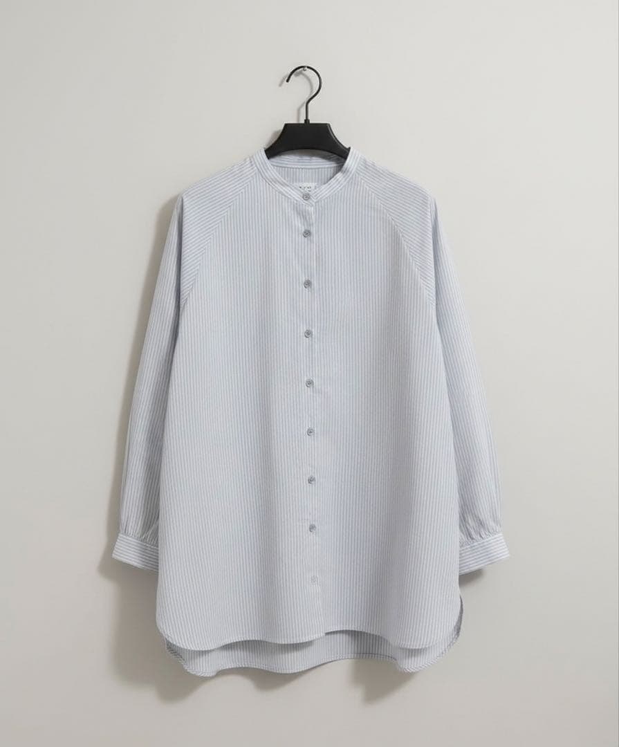 【美品】休日と詩｜バターサンドシャツ・TY-2571 グレーストライプ
