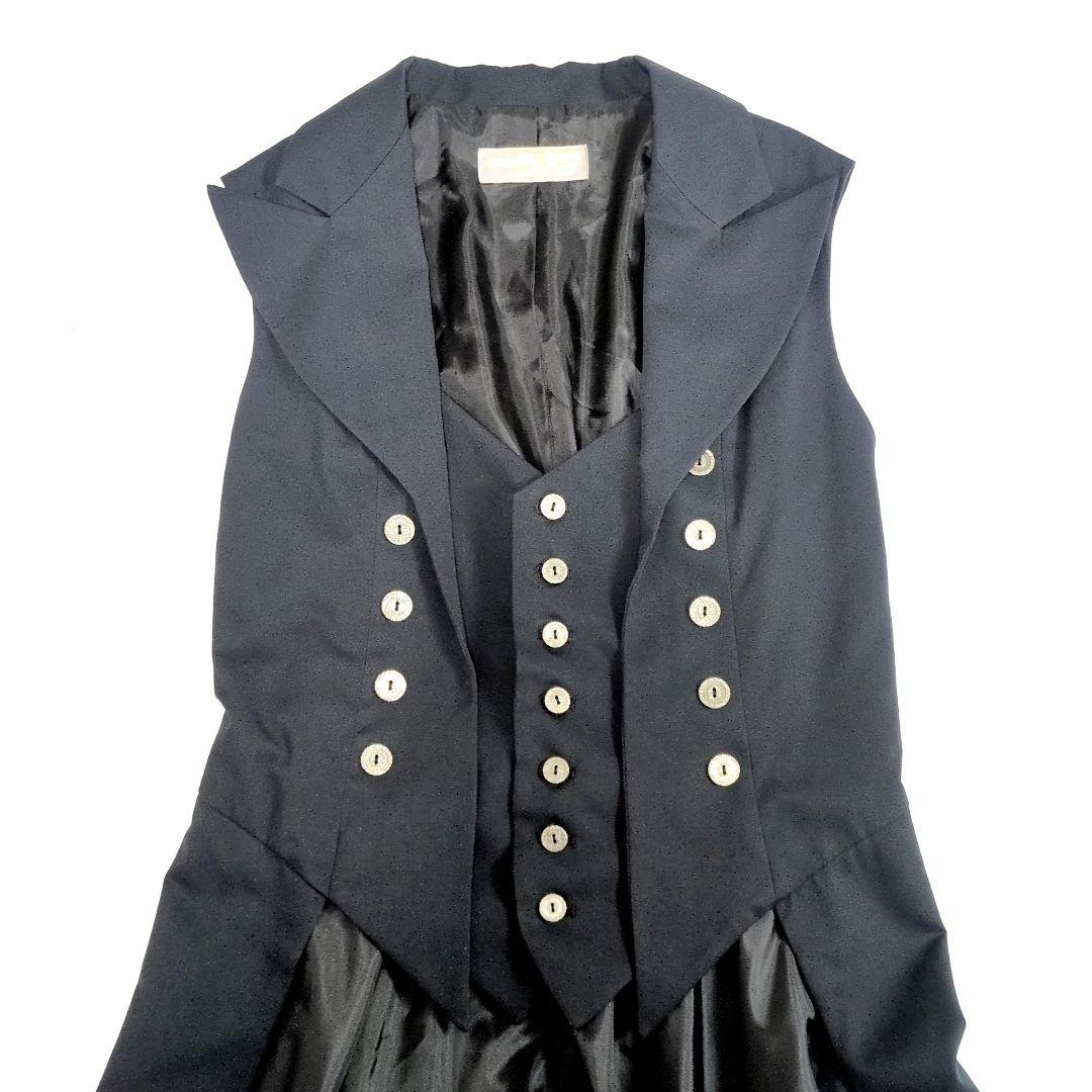 美品✨Atelier BOZ アトリエボズ ロングジレ ベスト ジャケット 黒
