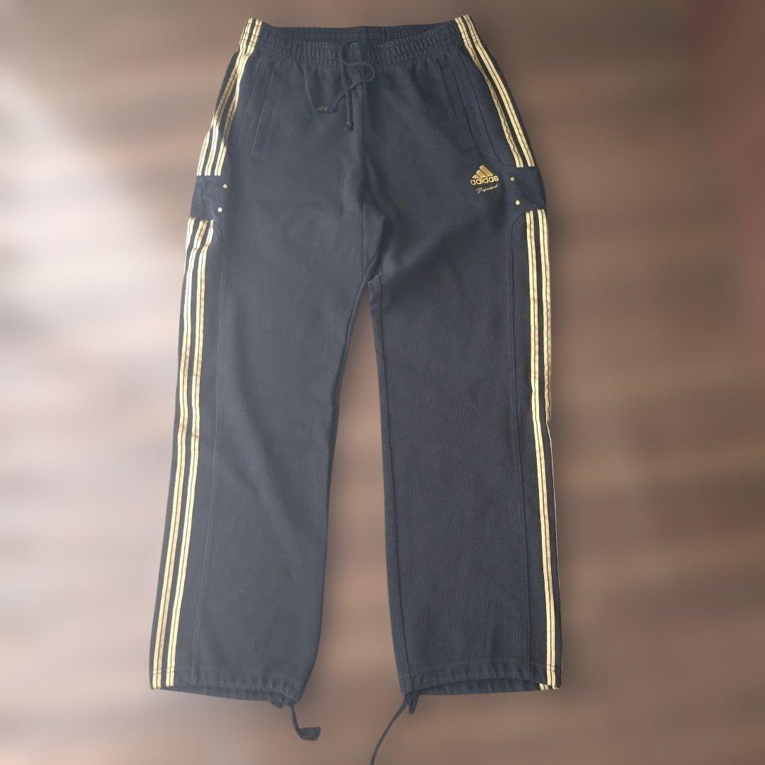 adidas アディダス　プロフェッショナル　パーカー　上下　ブラック×ゴールド