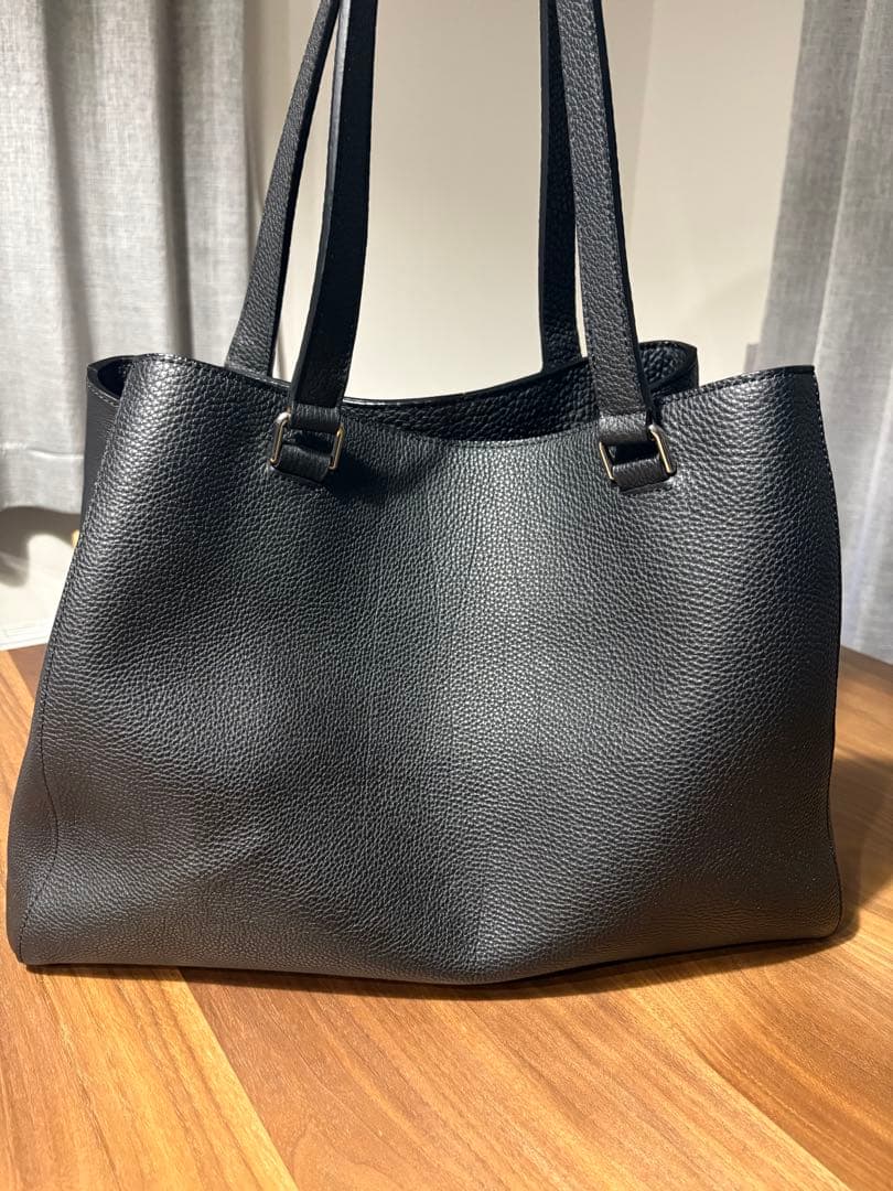 よっしーGANZO フレンチカーフ トートバッグ（L） ブラック