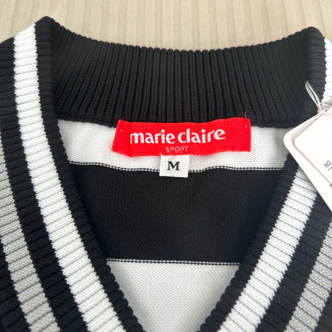 marie claire スポーツ ベスト M 黒/白　定価8,690円