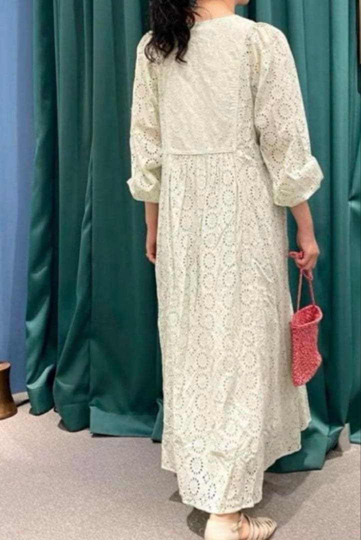 ヌキテパ CottonFlowerHemlaGatherDress ワンピース