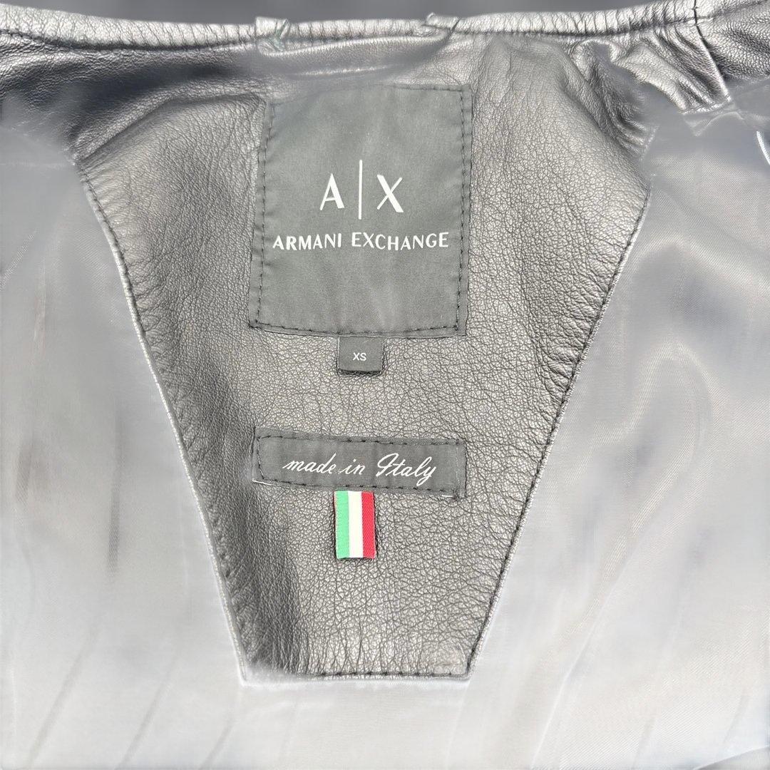 Armani Exchange ブラックレザージャケット　羊皮　n33