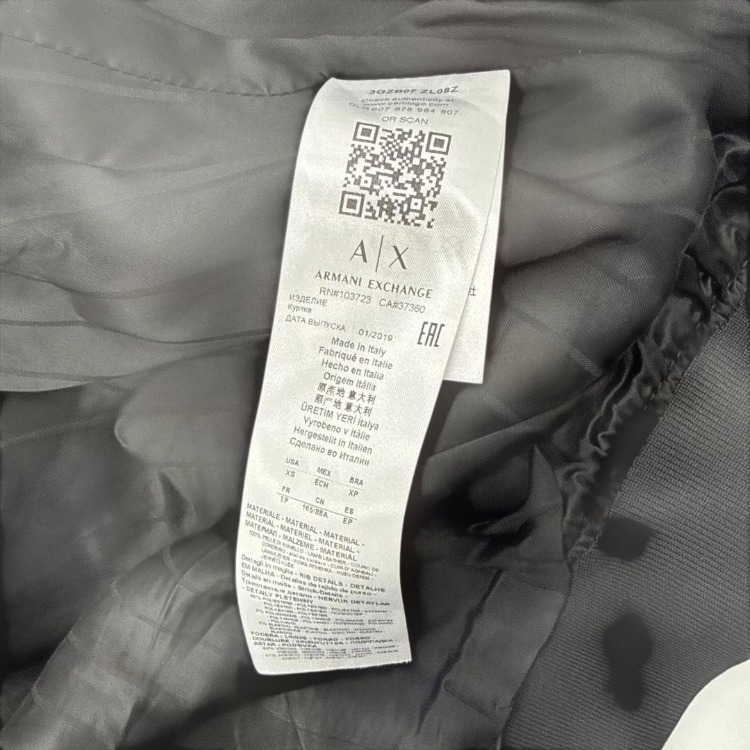 Armani Exchange ブラックレザージャケット　羊皮　n33