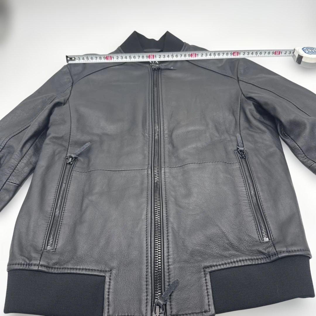 Armani Exchange ブラックレザージャケット　羊皮　n33
