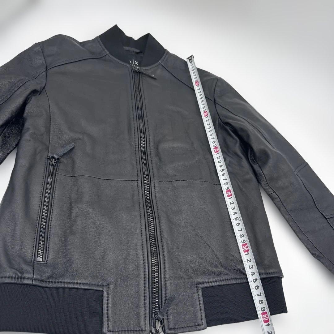 Armani Exchange ブラックレザージャケット　羊皮　n33