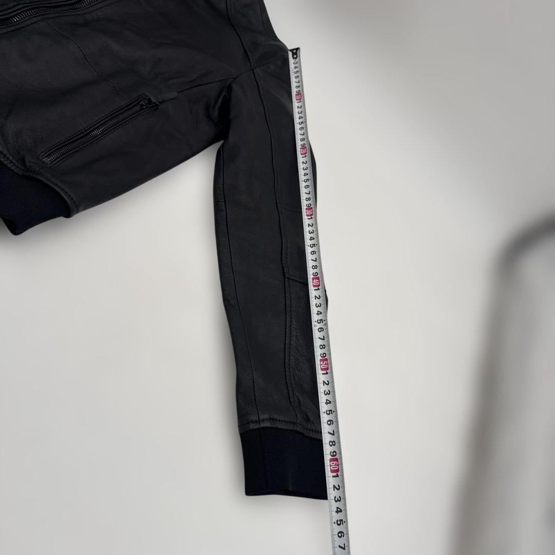 Armani Exchange ブラックレザージャケット　羊皮　n33