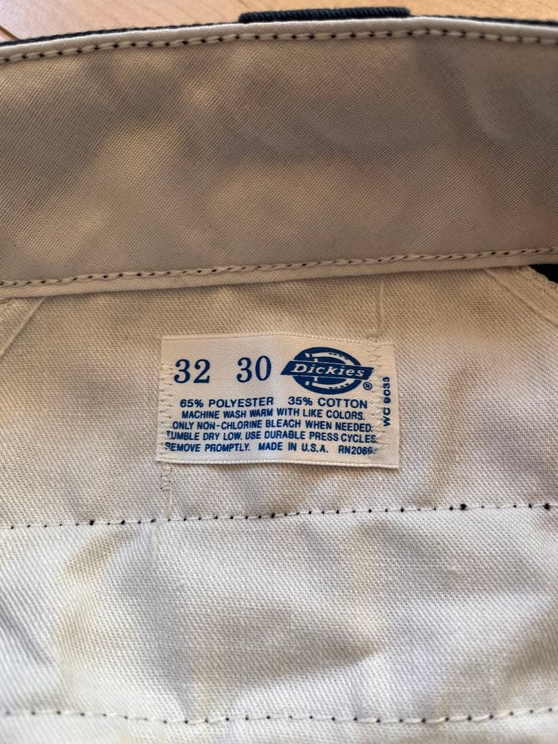 80s USA チビタグ Dickies 874 W32 Navy ワークパンツ