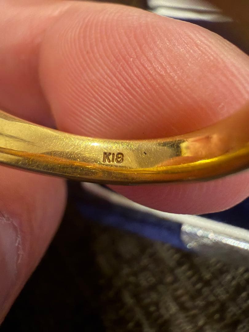 【2/15まで出品】K18リング シンプル18金リング 5.15g 甲丸リング