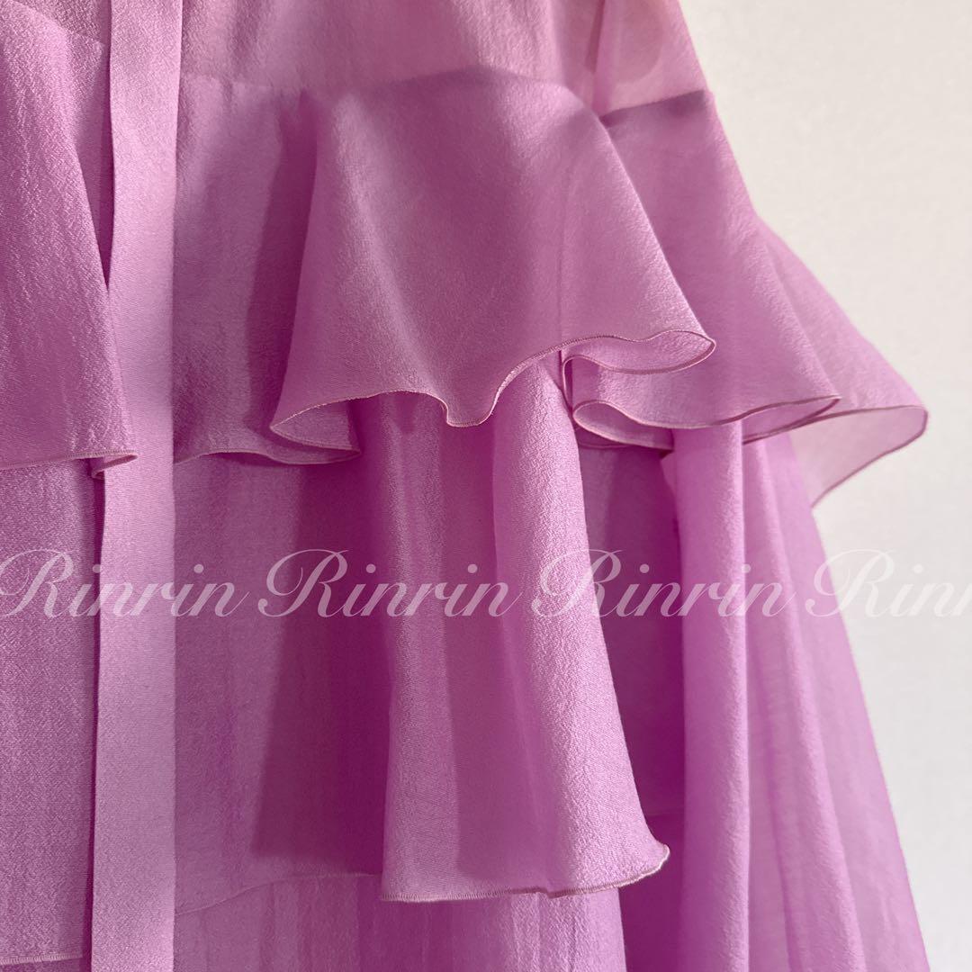 【美品】ANAYI シアーオーガンジーラッフルブラウス 38