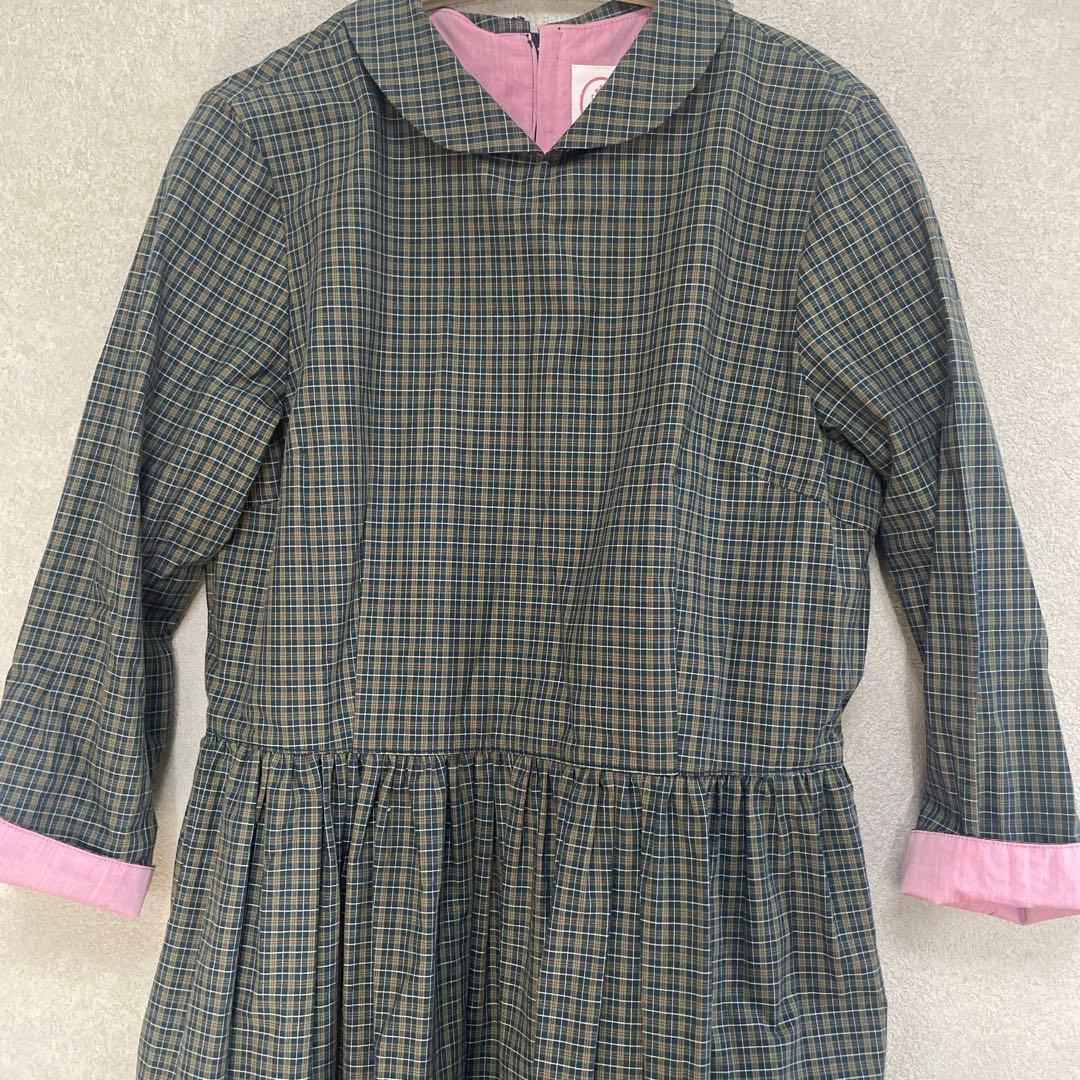 ＊美品＊みなとのてんらんかい／チェック　ワンピース シャツワンピース