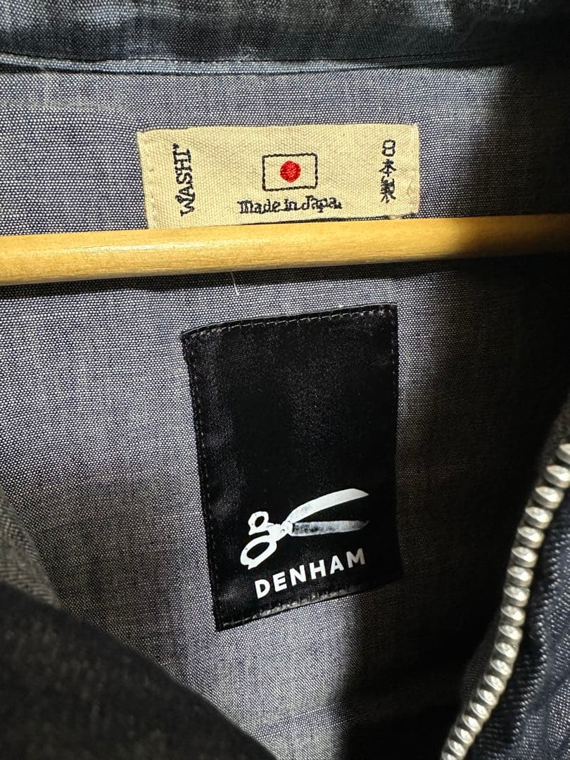 DENHAM × ワシ　コラボ　ダウンベスト　デニム　インディゴ　デンハム