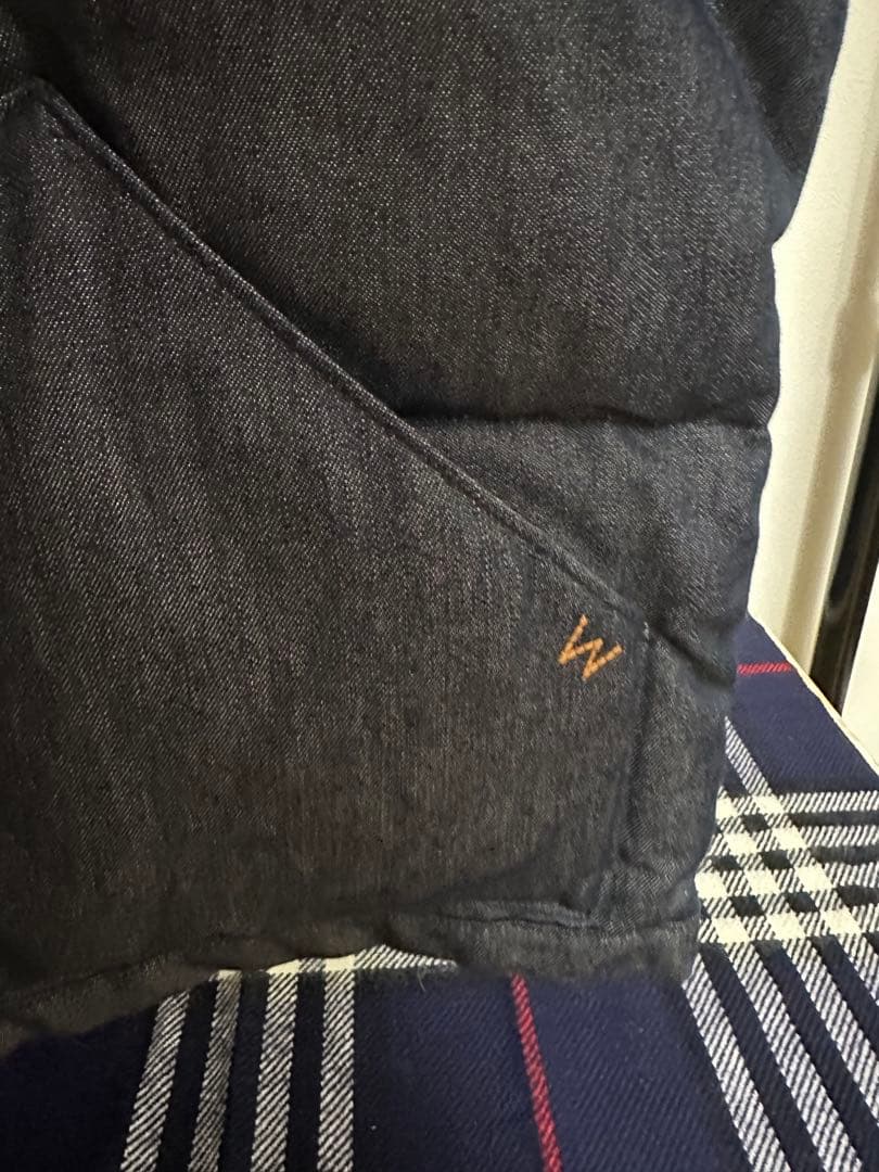 DENHAM × ワシ　コラボ　ダウンベスト　デニム　インディゴ　デンハム