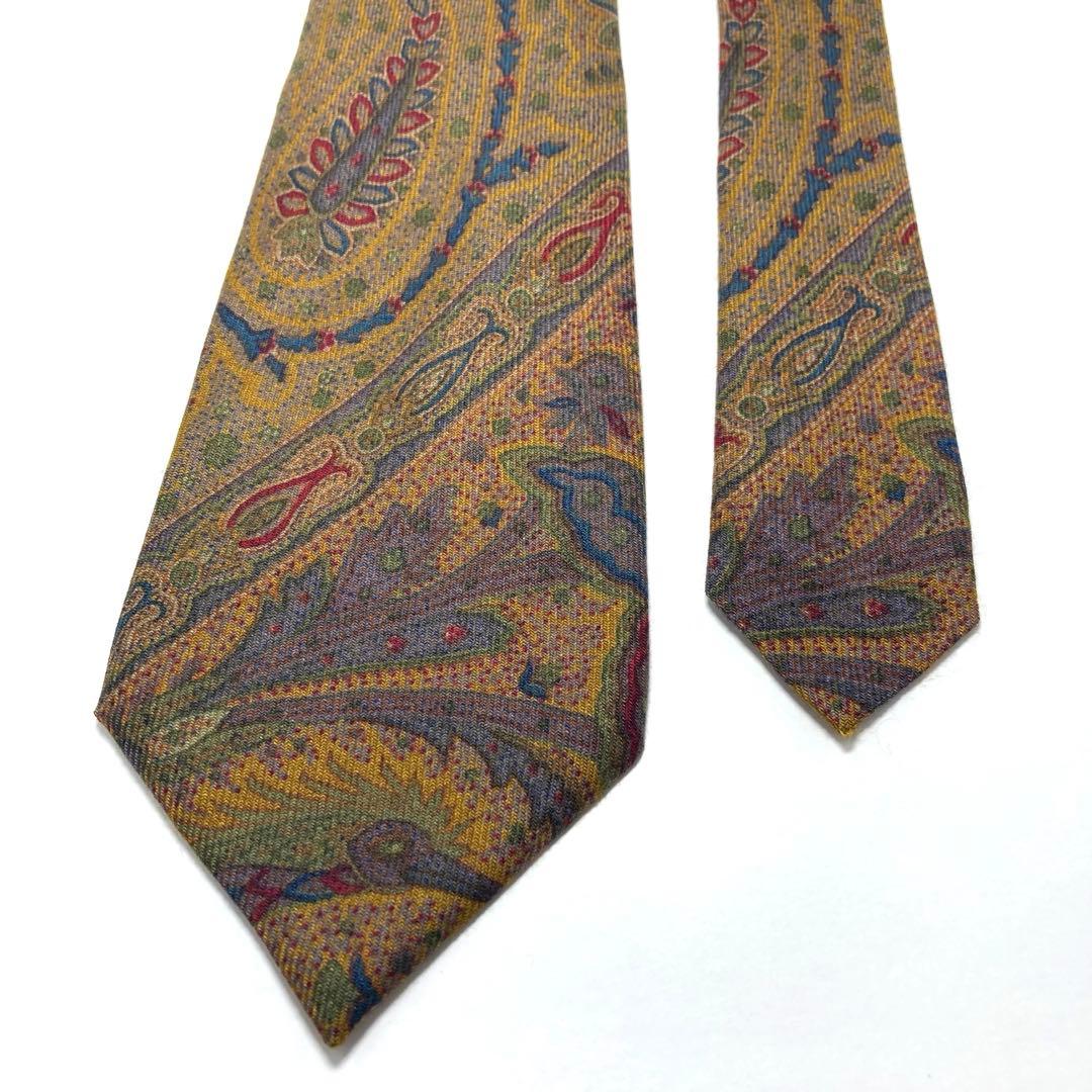 【極美品】ETRO ネクタイ 新品同様 ウール 超希少品 ペイズリー 本場 レア