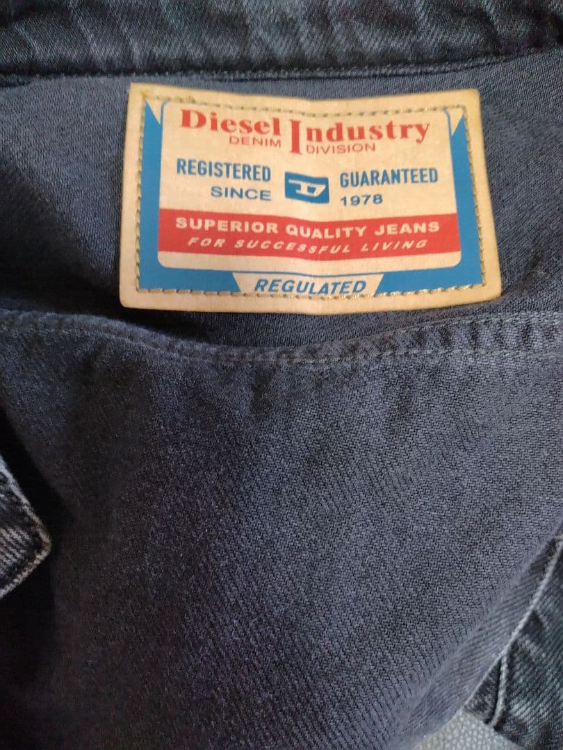 莉*様 Diesel Industry ブラックデニムジャケットメンズ デニムジ