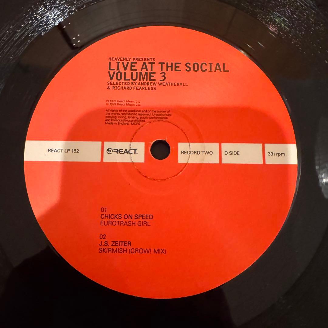 洋楽 LIVE AT THE SOCIAL VOLUME 3 3LP