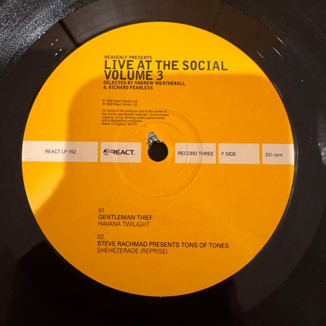 洋楽 LIVE AT THE SOCIAL VOLUME 3 3LP