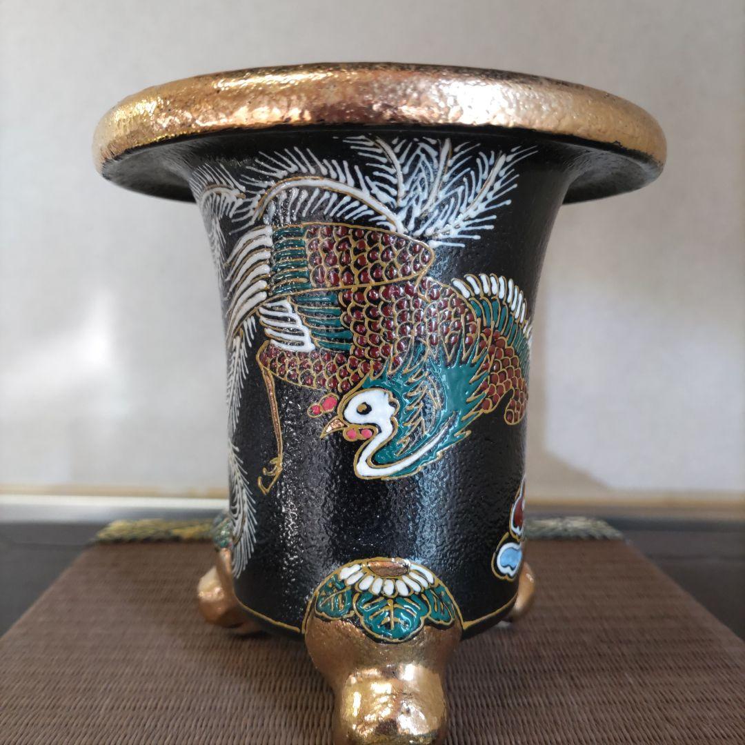 盆栽鉢、植木鉢、蘭鉢、錦鉢　鳳凰柄、　京楽鉢、黒楽鉢、金縁蘭鉢、盆栽鉢、未使鉢