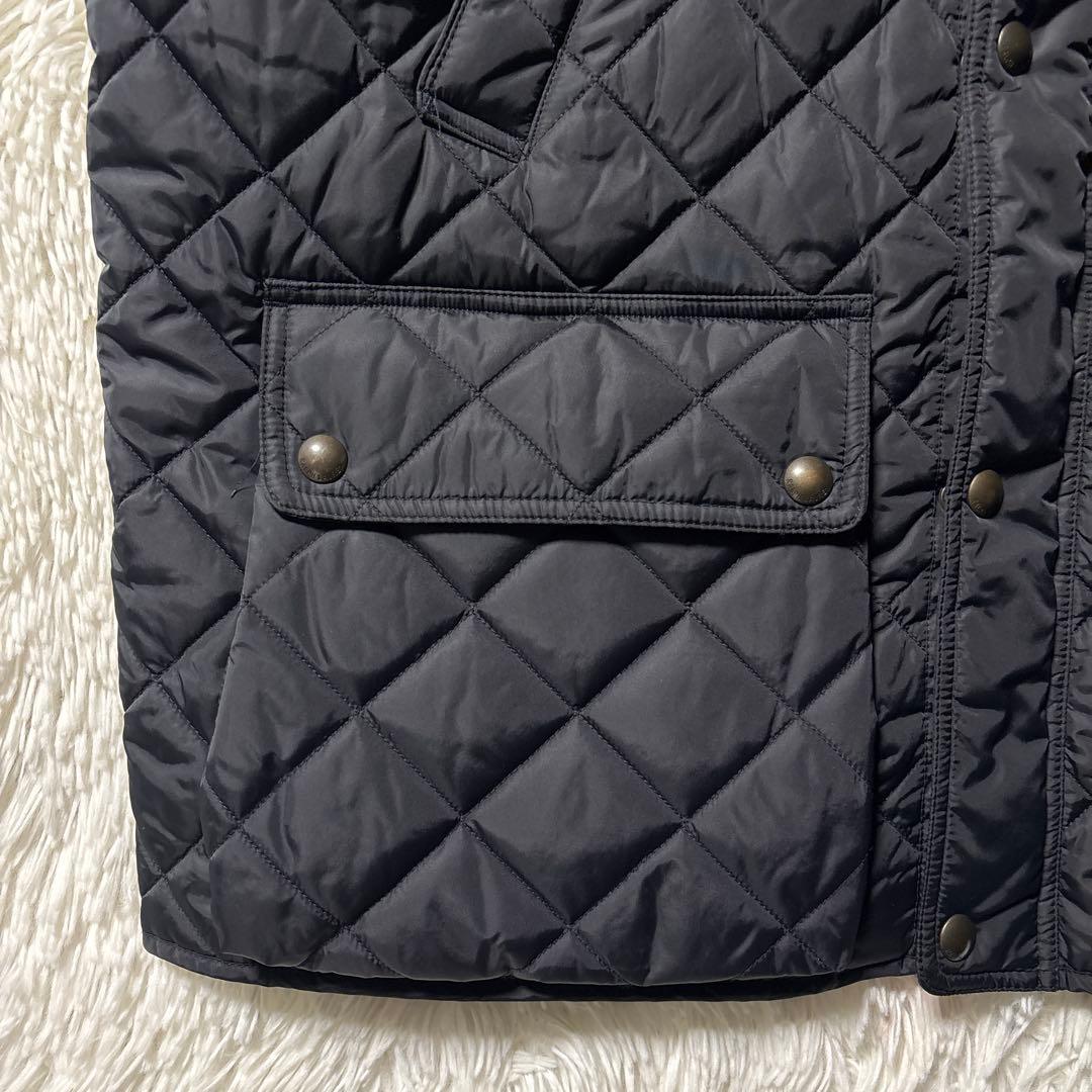 ポロラルフローレン　キルティングベスト　ブラック　XXL チェック