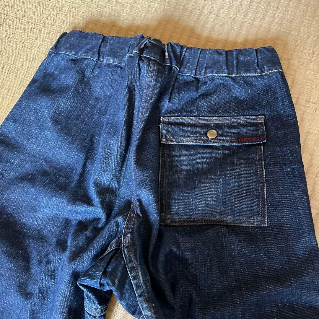 グラミチ。 ワークパンツ。 デニム　　インディゴ藍染。　レアもの。