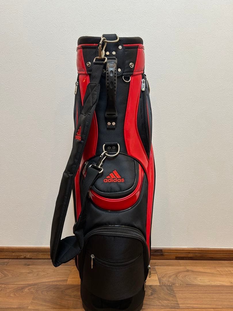 adidas キャディバッグ 黒 赤 白
