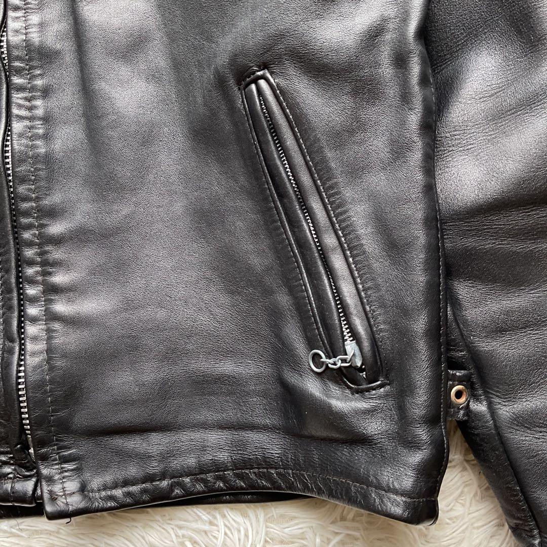 人気✨schott 641 レザージャケット　シングルライダース　本革　40 黒