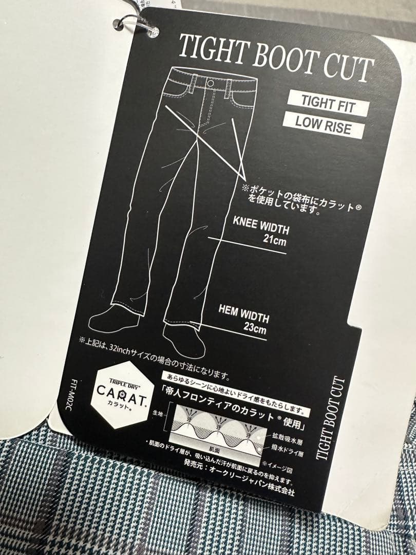 Oakley スカル　チェック柄 ゴルフパンツ 34