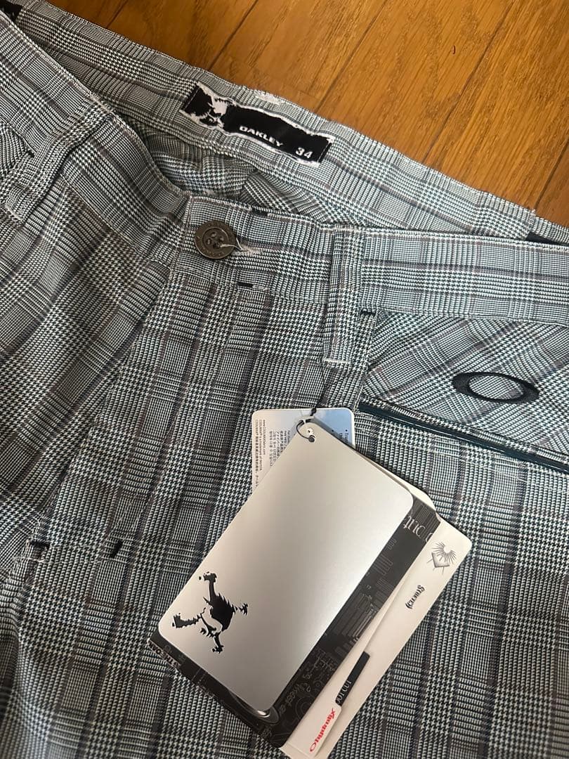 Oakley スカル　チェック柄 ゴルフパンツ 34