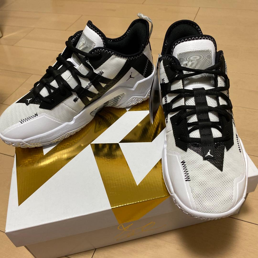 【新品未使用】タグ付きNIKEジョーダンワンテイクII黒白CW2457-100