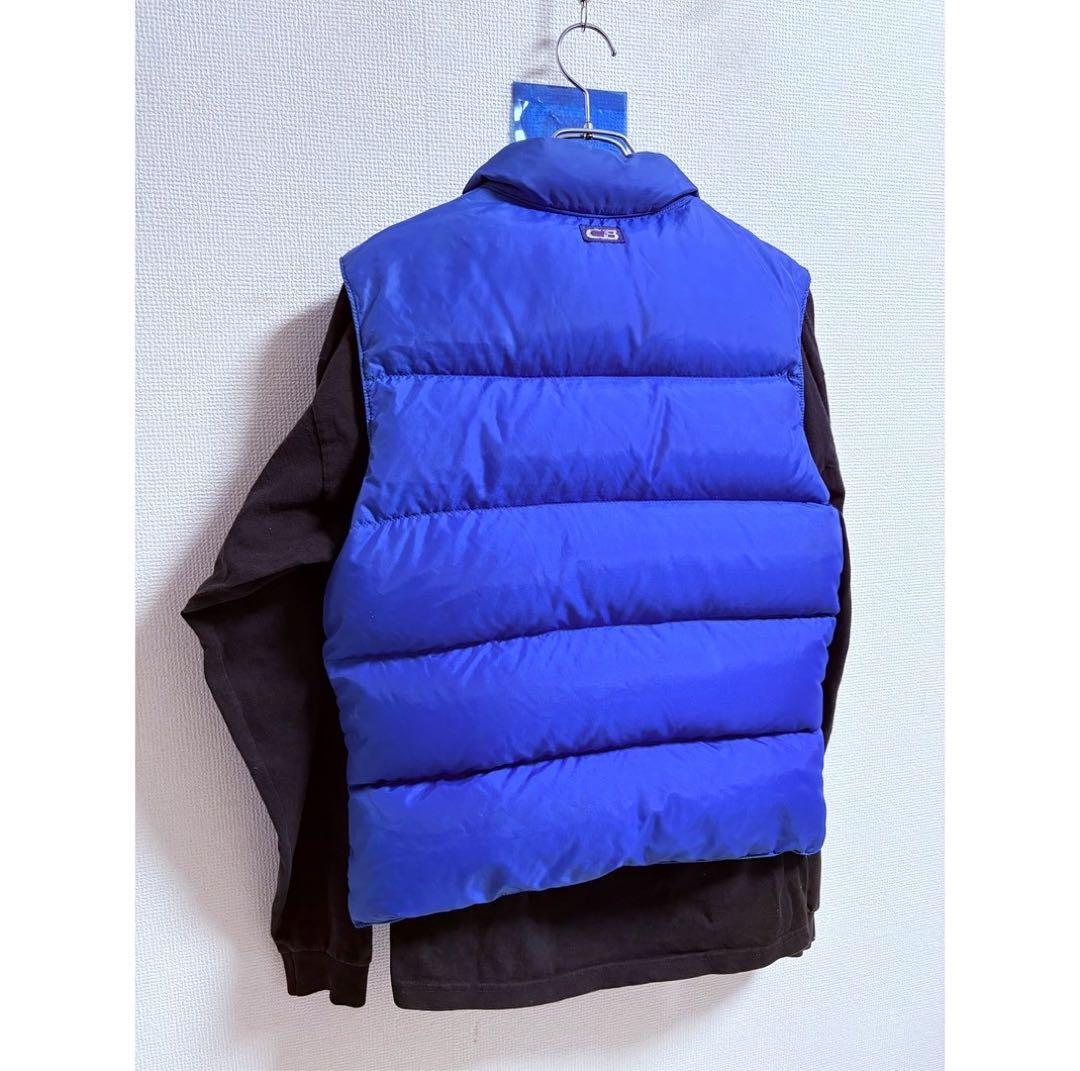 vintage 80s usa製 リバーシブル グリーンブルー ダウンベスト