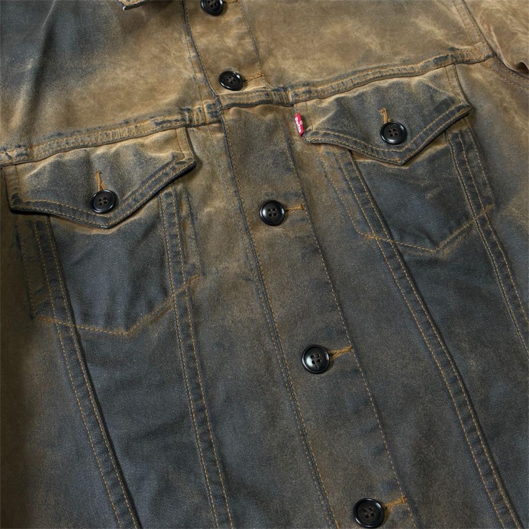Levi's 00s フロッキー加工 デニム トラッカー ジャケット