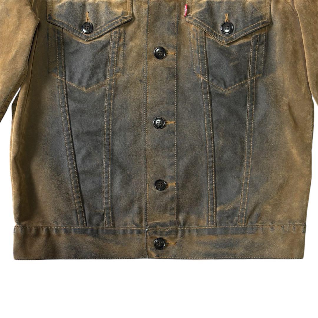 Levi's 00s フロッキー加工 デニム トラッカー ジャケット