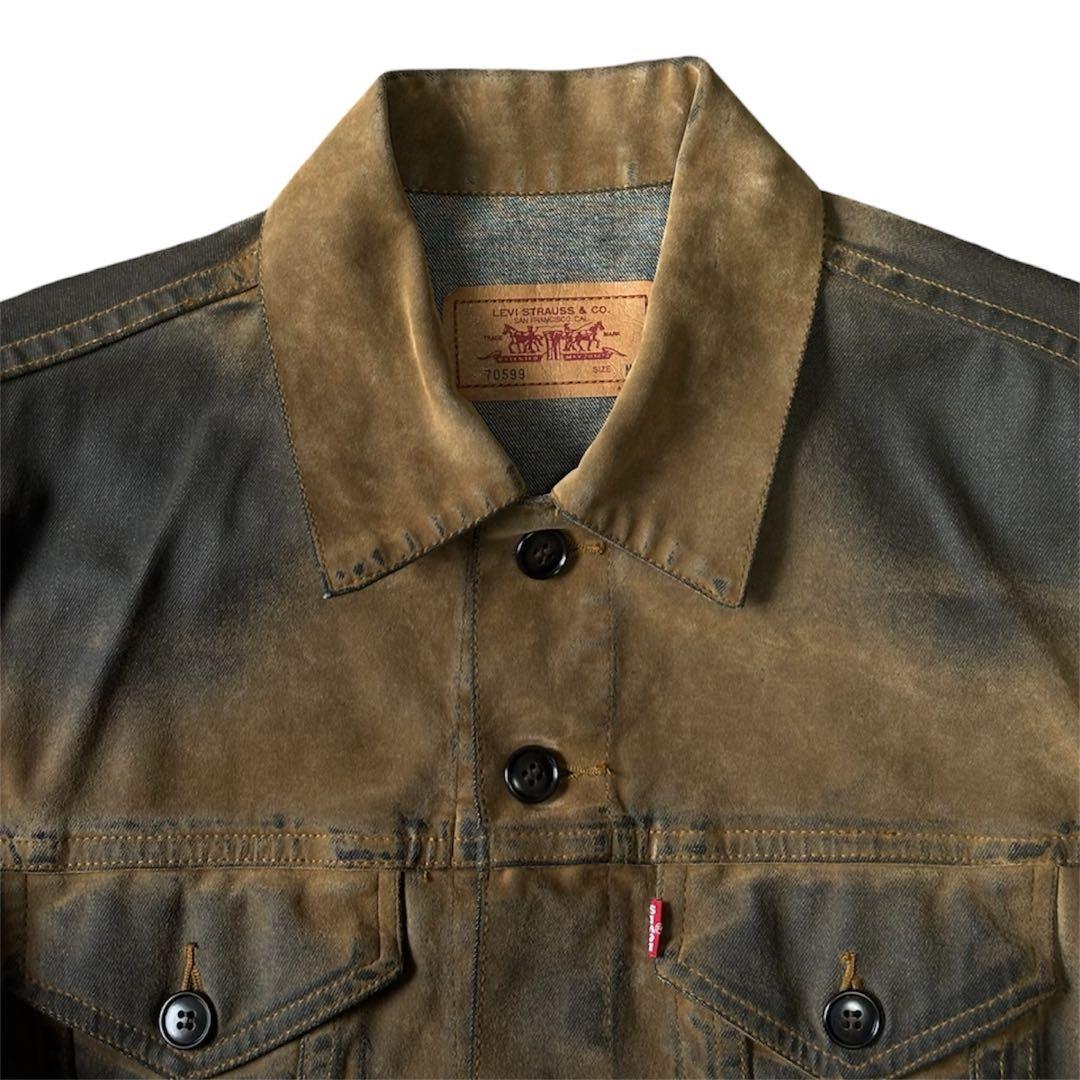 Levi's 00s フロッキー加工 デニム トラッカー ジャケット