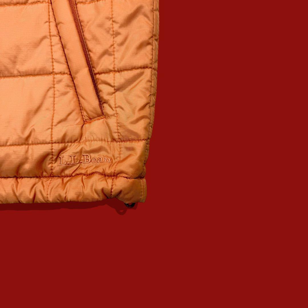 00s Y2K L.L.Bean エルエルビーン ナイロン中綿ベスト オレンジ