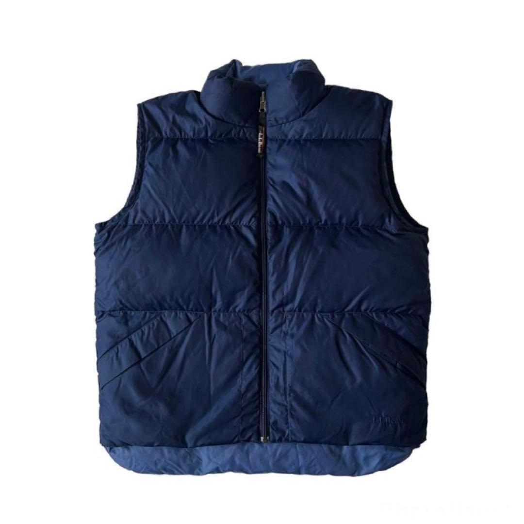 【名作】90s L.L BEAN ダウンベスト リバーシブル ブルー M