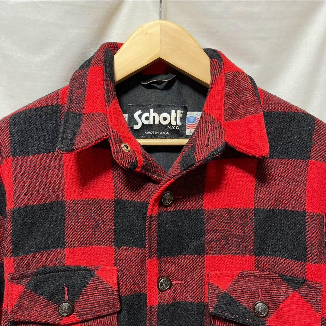Schott ショット バッファローチェック ウールジャケット USA製